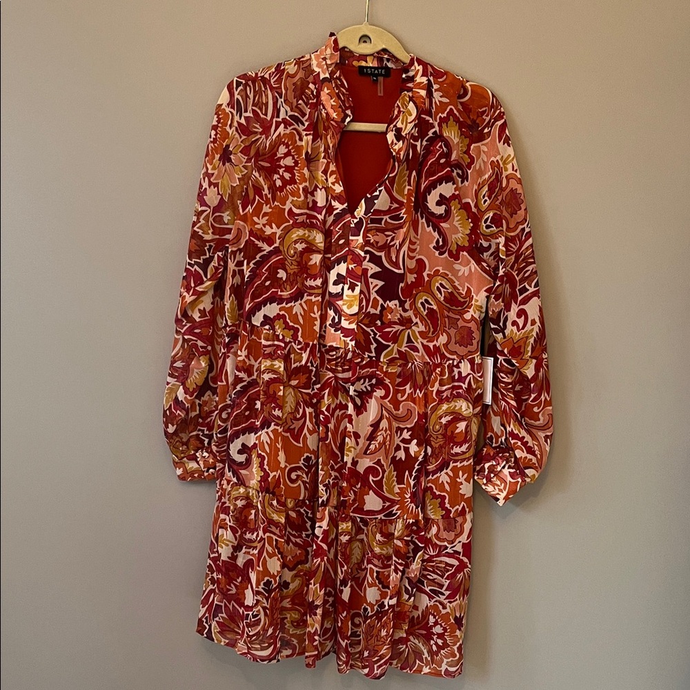 Paisley Long Sleeve Dress